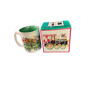 Vintage Mary Englebreit Christmas Attitude Train Mug NIB